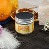 Jar of Body Butter - Solstice scent with citrus and spa items.